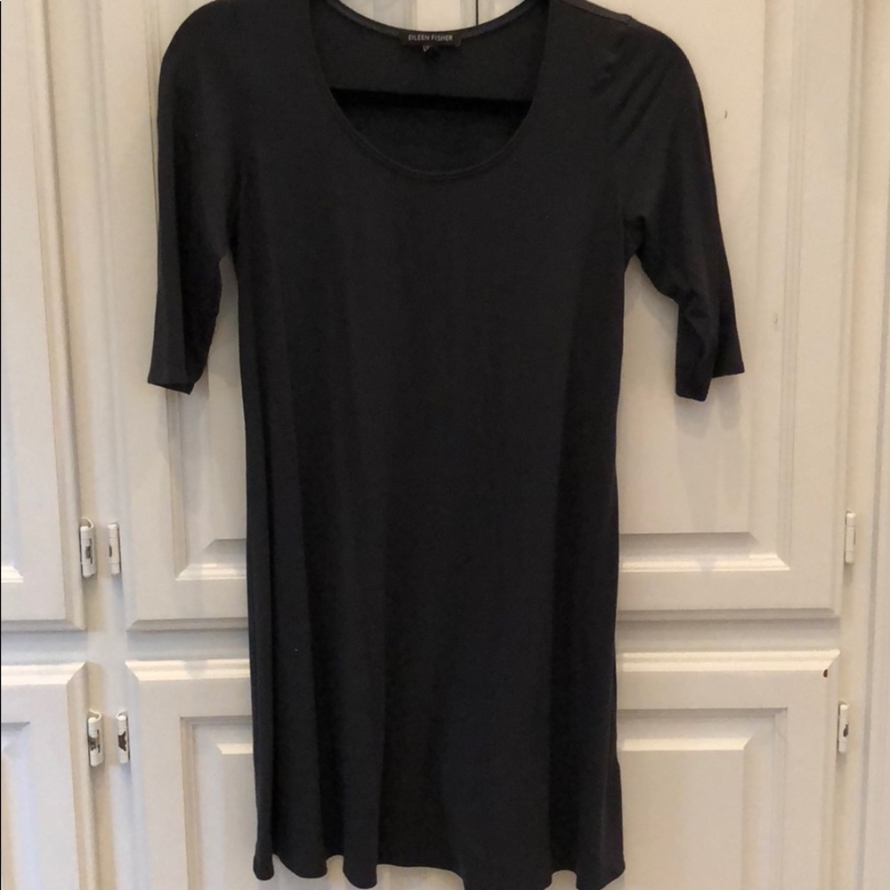 Eileen Fisher Gray Elbow Sleeve Tunic XS